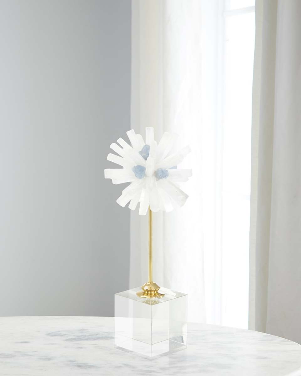 Selenite Starburst Sculpture III